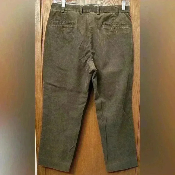 Brooks Brothers Clark Fit Pants Mens 35x28 Corduroy Olive Green 346 VTG Casual - Picture 7 of 8